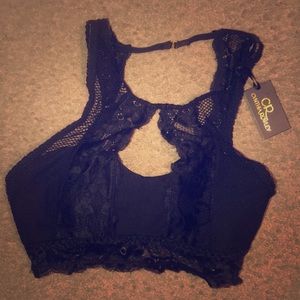 Cynthia Rowley Black Lace Bra Size Small